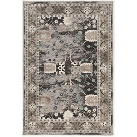 LINON 5 ft. x 7 ft. 6 in. Vintage Collection Zeigler Power Loomed Rug - Blue RUGVT1758